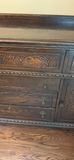 VIntage Jacobean style solid wood sideboard Buffet - thumbnail 9 of 12