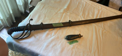 Decorative Sabre And Black Powder Flask - Image 1 of 15