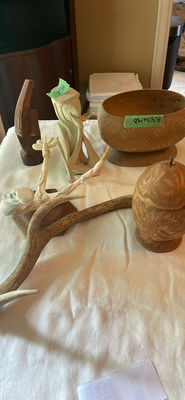Art Gourd Containers, Antler Art - Image 1 of 19