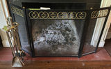Fireplace Screen and Brass Tools - thumbnail 1 of 9
