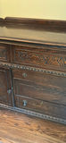 VIntage Jacobean style solid wood sideboard Buffet - thumbnail 10 of 12