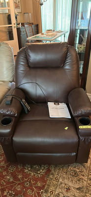 McCombo Lift Recliner Brown Faux Leather - Image 1 of 10