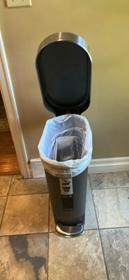 40L Simple Human Stainless Steel Garbage Can - Image 1 of 6