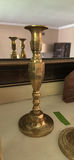 Vintage Brass Candlesticks from Japan and Candle - thumbnail 3 of 5