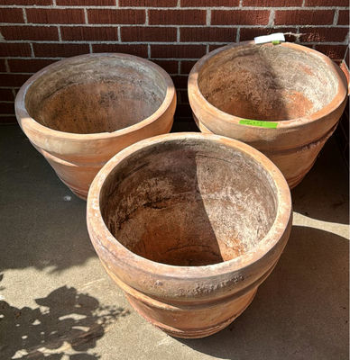 3 Clay Planters - Image 1 of 7