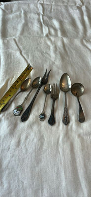 Sterling and other Small Forks and Spoons - Image 1 of 8
