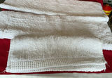 3 White Bath Rugs, Brown Towels - thumbnail 1 of 3