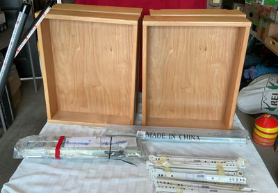 Nice Oak Drawers, Drawer Glide Hardware - Image 1 of 9