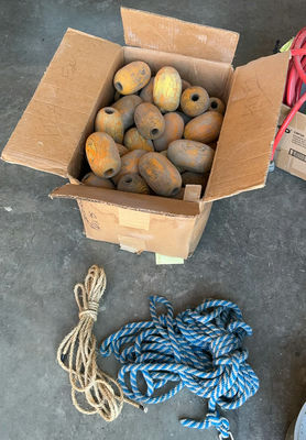 Distressed Wood Floats, Rope - Image 1 of 3