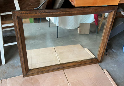 Vintage Wood Frame Wall Mirror - Image 1 of 4