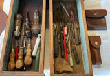 Vintage Leather working tools with copper bird silhouettes - thumbnail 5 of 6