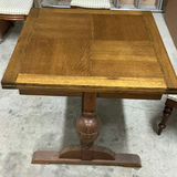 Antique Square Oak Table, with slide out leaves, Four Chairs - thumbnail 3 of 11