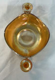 Vintage Aurelian Weller Vase, Murano Orange Glass Serving Bowl - thumbnail 5 of 6