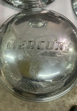 Vintage chrome car hubcaps and grille pieces - thumbnail 3 of 8