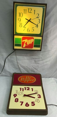 Vintage 7-up And Dr. Pepper Clocks - Image 1 of 7