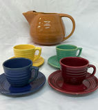 Bauer Ceramics cups, saucers and small pitcher - thumbnail 1 of 13