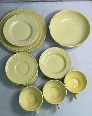 Pale Yellow Franciscan Coronado dishes - Image 1 of 15