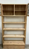 Handmade Pine Shelf With Stained Glass cabinet on top. - thumbnail 3 of 4