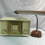 Vintage Bulova Clock Radio And an Underwriters Portable Desk Lamp - thumbnail 1 of 10