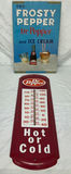 Vintage Metal Dr. Pepper Thermometer And Print Advertisement - thumbnail 1 of 8