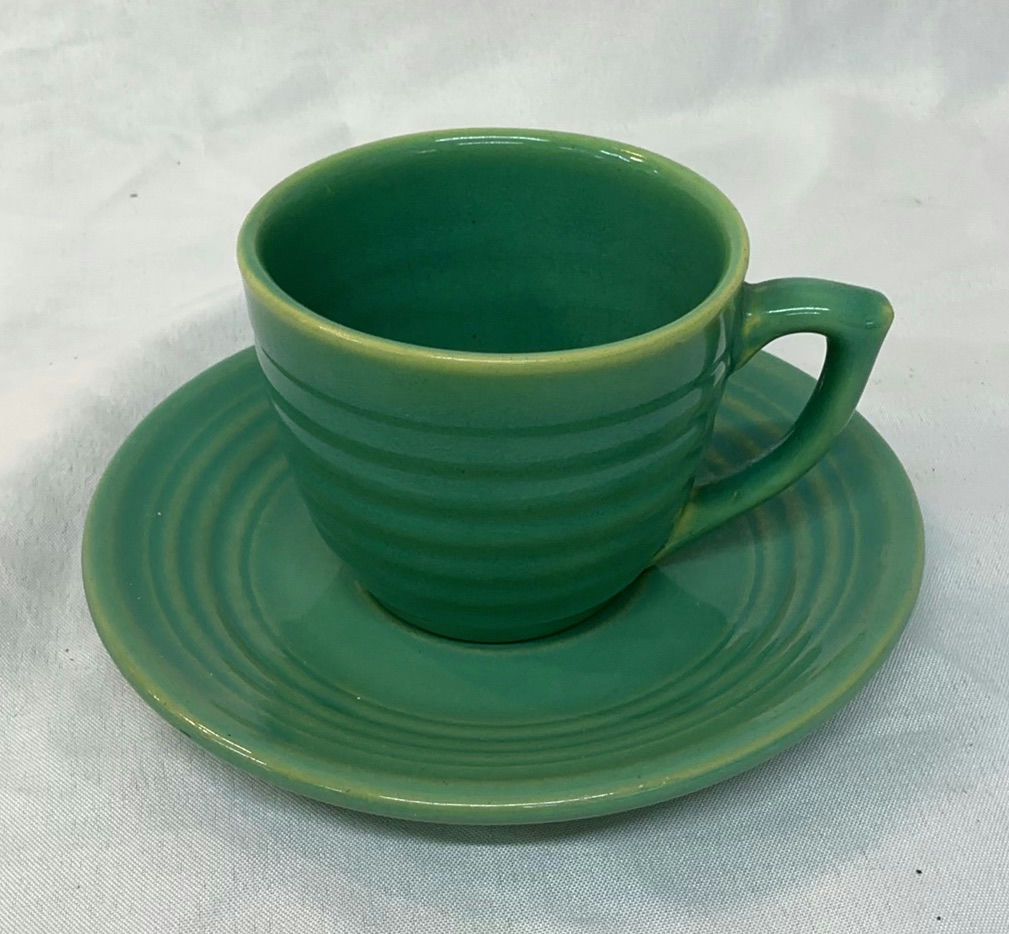 Bauer Ceramics cups, saucers and small pitcher - image 7 of 13