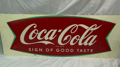 Vintage Metal Coca-Cola Sign - Image 1 of 6