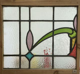Handmade Pine Shelf With Stained Glass cabinet on top. - thumbnail 2 of 4