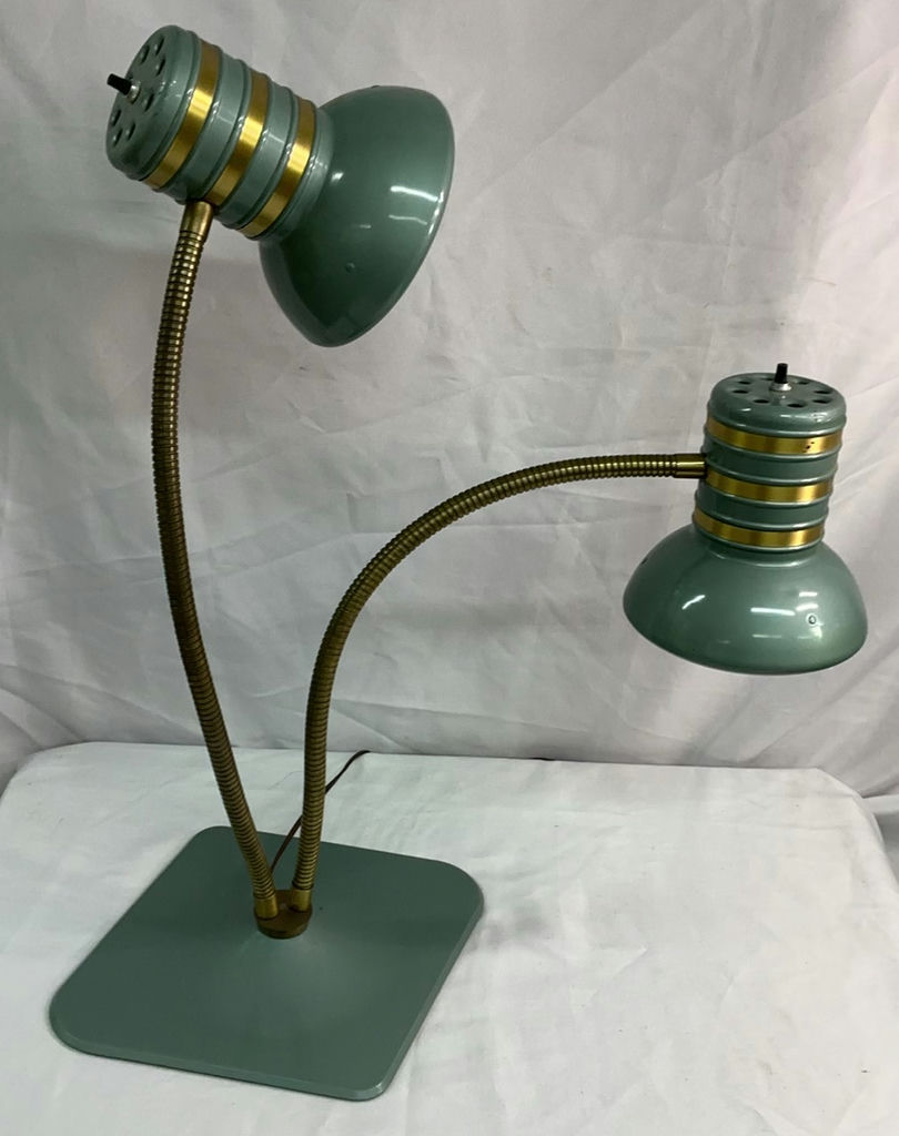 Vintage Industrial Dazor Gooseneck Lamp And  GE Radio - image 2 of 10