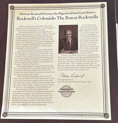 Norman Rockwell Collector Plates – The Rarest Rockwells (Colonials series) - Image 1 of 14