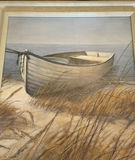 Framed coastal boat painting - thumbnail 2 of 4