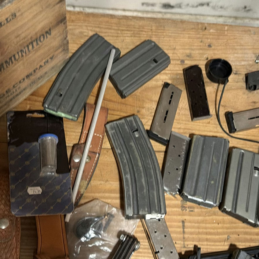 Assorted firearm magazines, holsters, and ammo box - image 5 of 7