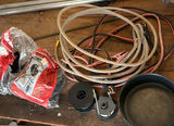 Assorted electrical fencing hardware, cords, rope, and containers - thumbnail 1 of 7