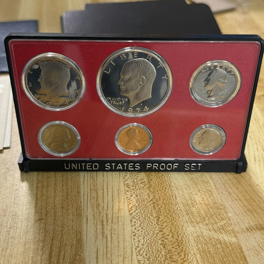 1974 United States Proof Set and Eisenhower Coin Collection - image 6 of 6