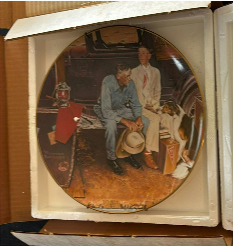 Norman Rockwell Collectible Plates: The Doctor and the Doll and Stockbridge Scenes - image 1 of 11