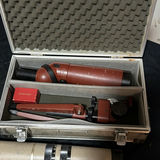 Camouflaged hunting rifle with spotting scope and accessories - thumbnail 2 of 6