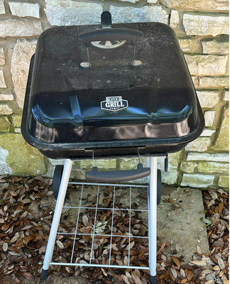 Expert Grill portable charcoal grill on wheeled stand - Image 1 of 5