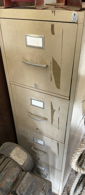 Tall beige metal filing Cabinet - Image 1 of 3