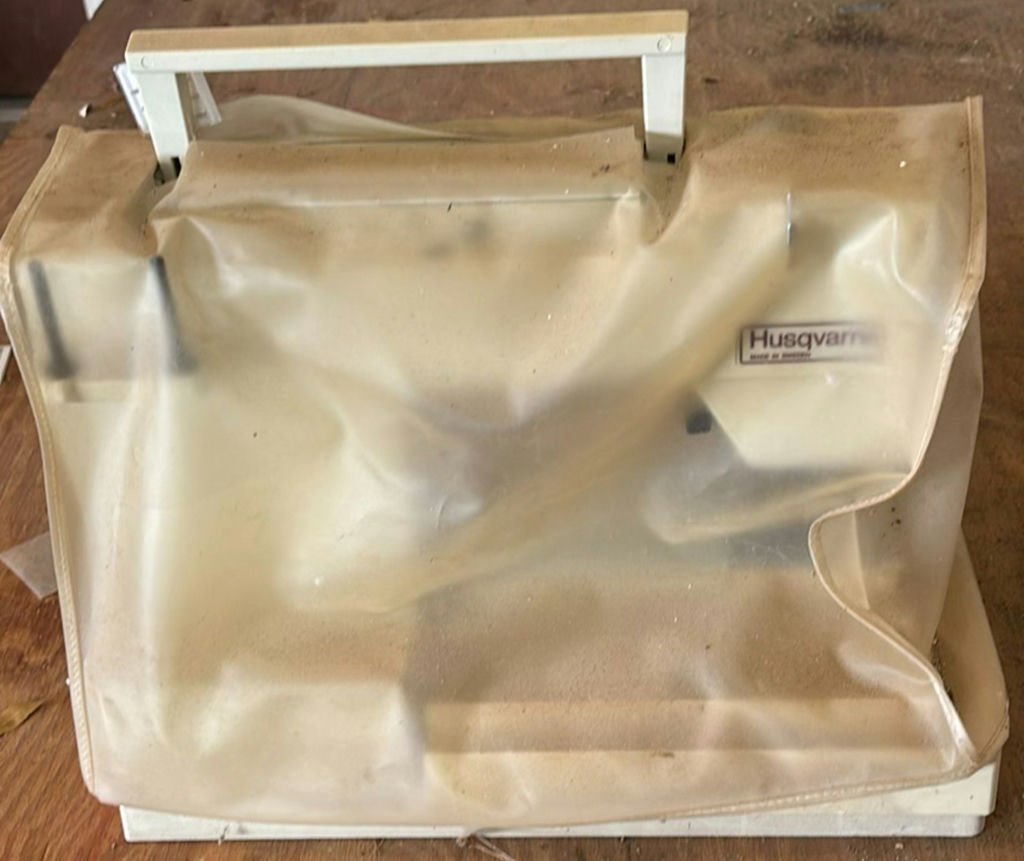 Husqvarna Viking Classica 100 sewing machine with dust cover and workshop vise - image 1 of 8