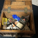 Vintage wooden shoe-care box with supplies - thumbnail 3 of 4