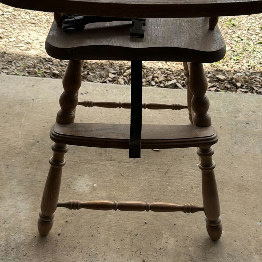 Wooden baby high chair with detachable tray - image 3 of 6