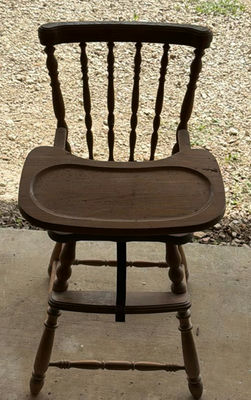 Wooden baby high chair with detachable tray - Image 1 of 6