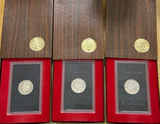 Three Eisenhower dollar proof coin sets in presentation boxes - thumbnail 1 of 8