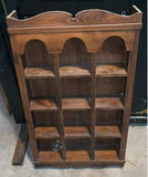 Antique wooden shelf unit and carved chair - thumbnail 1 of 7