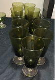Set of green glass wine glasses - thumbnail 4 of 5