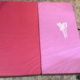 Pink and red folding gym mat with carrying strap - thumbnail 4 of 7