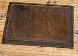 Two-tier wooden shelf with decorative metal wine rack - thumbnail 4 of 8