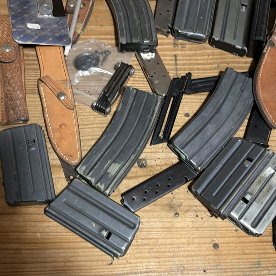 Assorted firearm magazines, holsters, and ammo box - image 4 of 7