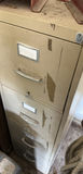 Tall beige metal filing Cabinet - thumbnail 2 of 3