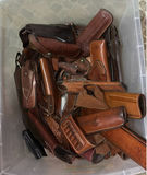 Assorted brown leather belts, holsters, and pouches - thumbnail 7 of 7