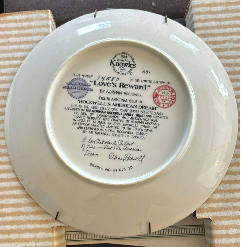 Norman Rockwell Limited Edition Decorative Plates Set - image 4 of 38